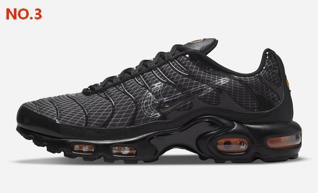 (image for) Nike Air Max Plus Black White Nets Men's TN Shoes-4